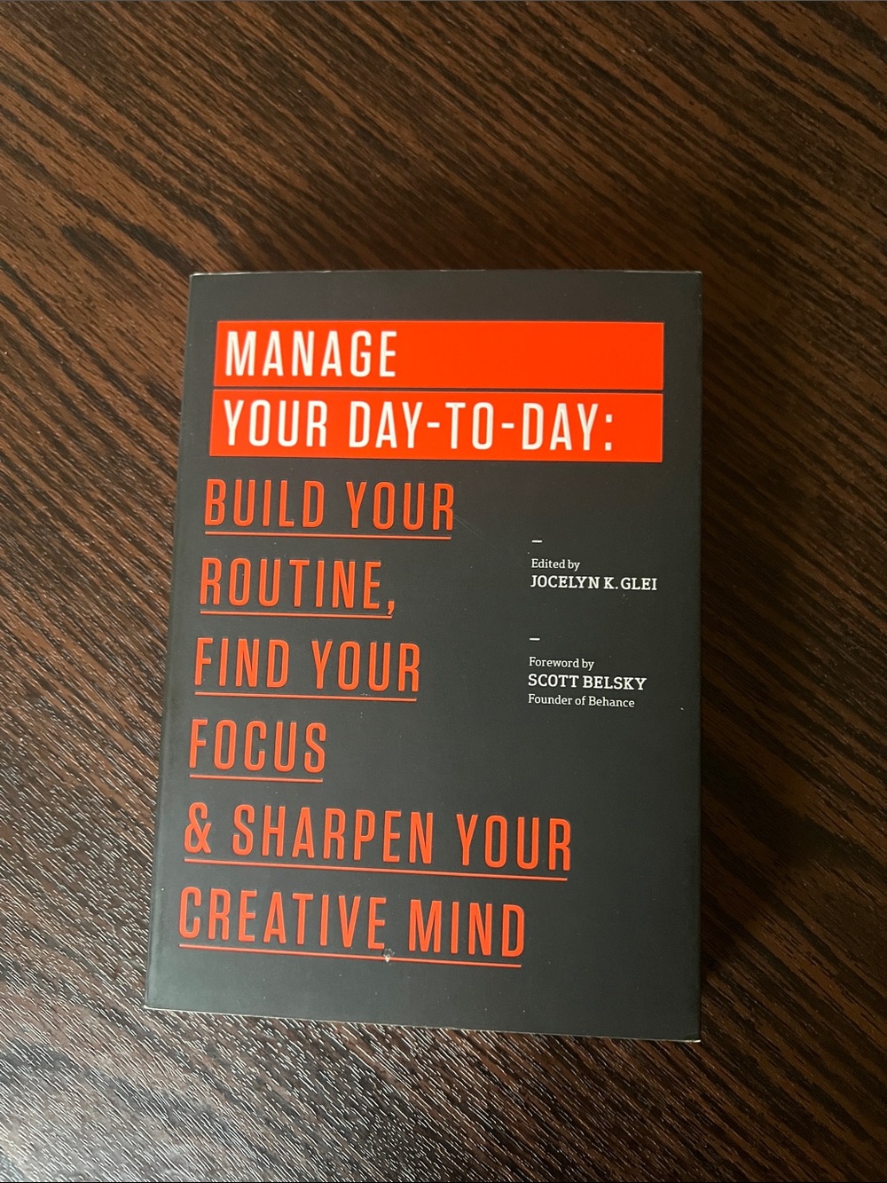 Manage Your Day-to-Day - Black and Orange Productivity Guide Book